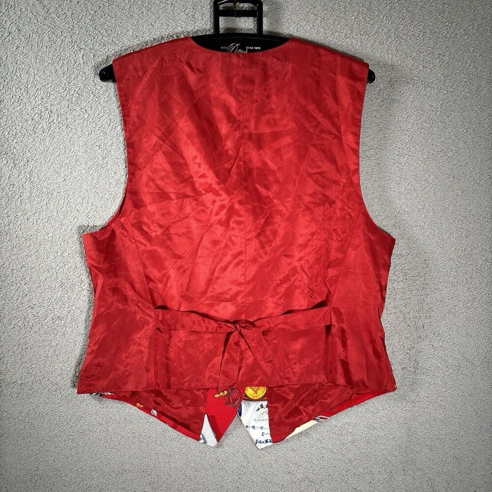 LIZ CLAIBORNE COLLECTION WOMENS RED NAUTICAL‎ SATIN VEST, SZ L 90s - Picture 7 of 9